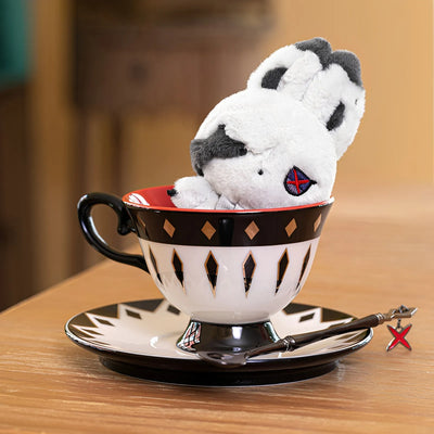 Genshin The Song Burning in the Embers plush toys displayed in themed room setup