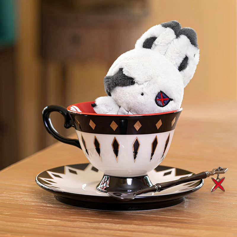 Genshin The Song Burning in the Embers plush toys displayed in themed room setup