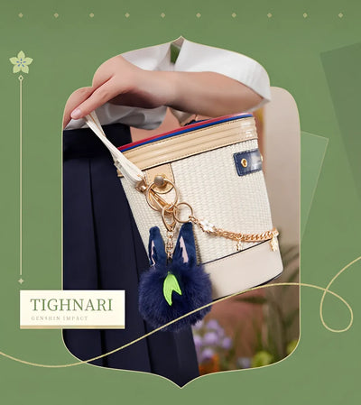 drawstring closure design of Tighnari basket bag