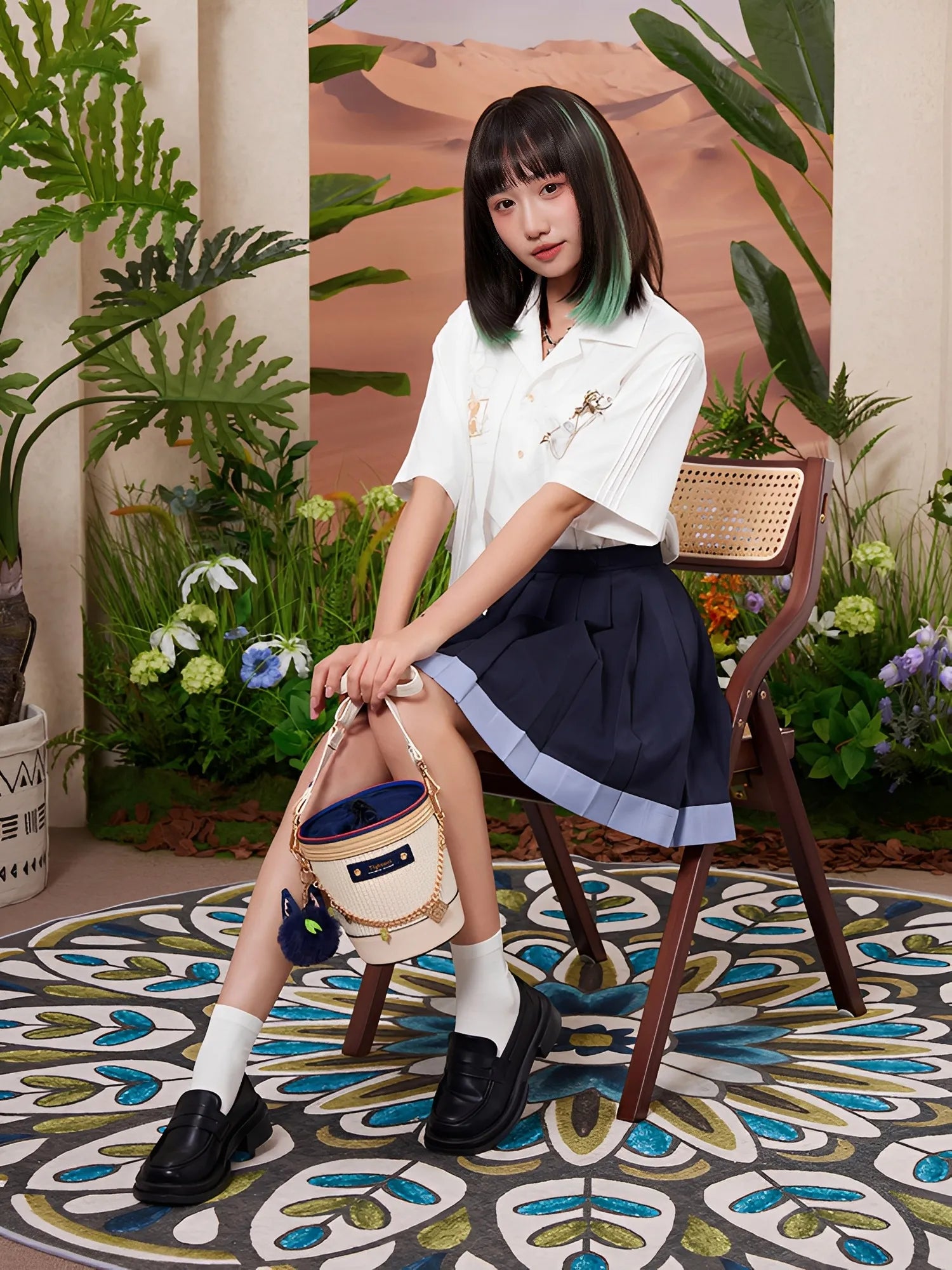 Genshin Impact Tighnari basket bag cosplay outfit styling look