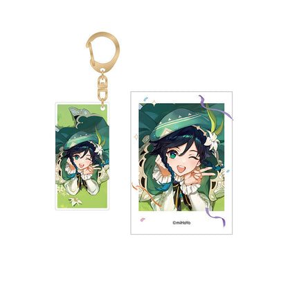 Genshin Impact Venti 2nd Anniversary keychain and photo set