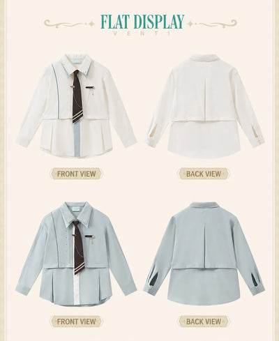 Venti long sleeve shirt flat lay front and back view