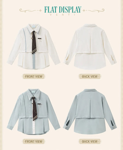 Venti long sleeve shirt flat lay front and back view