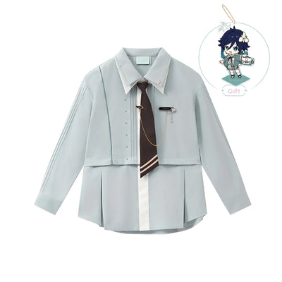 Genshin Impact Venti Impression Series long sleeve shirt green version front view clean background