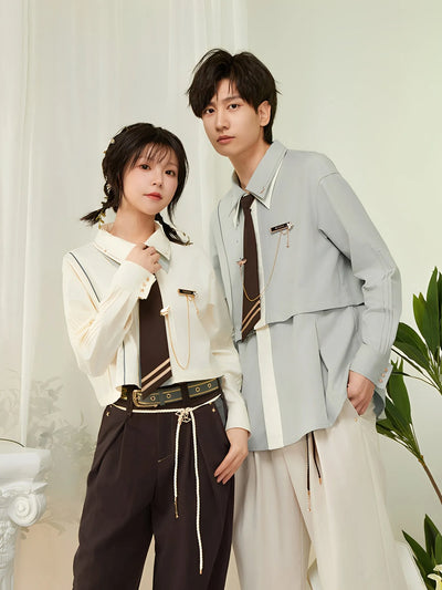 Venti long sleeve shirt outfit male model front styling look