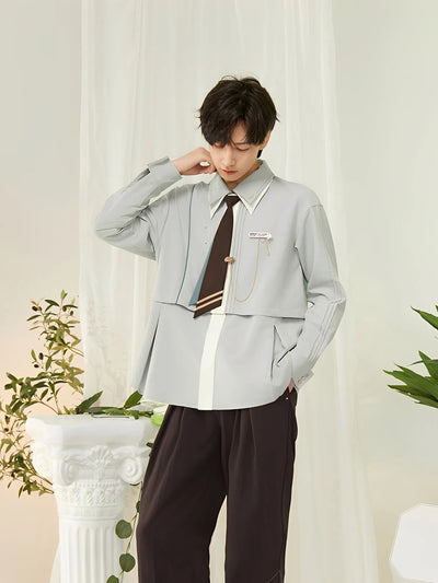 Venti long sleeve shirt outfit male model side view styling