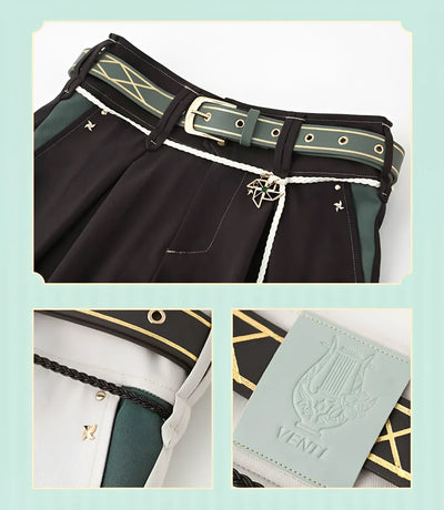 Venti theme pants accessories belt and decorative chain