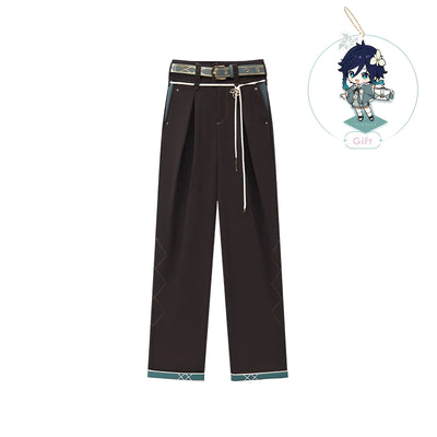 Genshin Impact Venti theme pants brown front view clean background