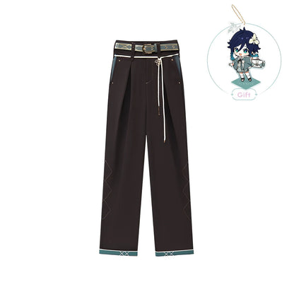 Genshin Impact Venti theme pants brown front view clean background