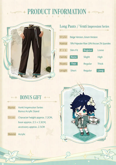 Venti theme pants waist design detail belt and chain