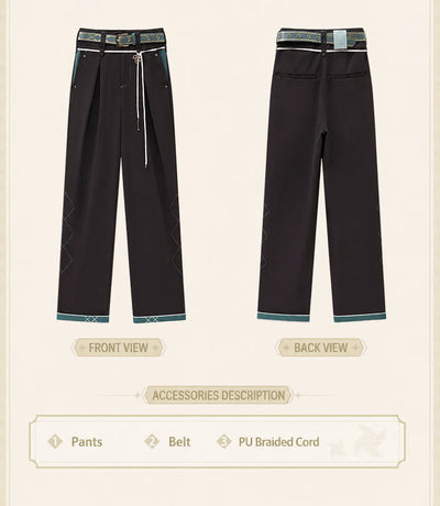 Venti theme pants white flat lay back view