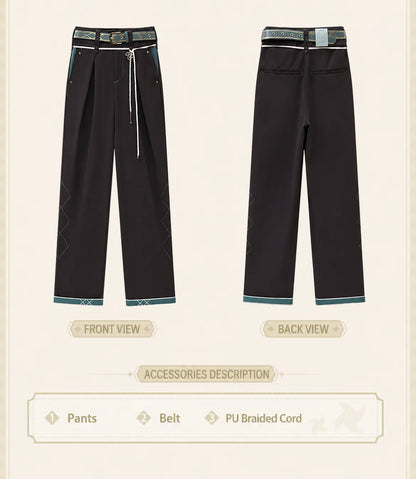 Venti theme pants white flat lay back view
