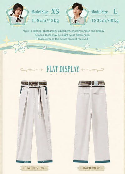 Venti theme pants white flat lay front view