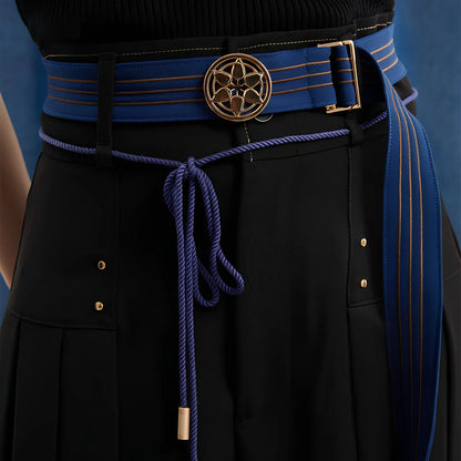Wanderer themed wide leg pants cosplay outfit angle view
