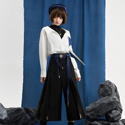 Wanderer wide leg pants cosplay outfit front view