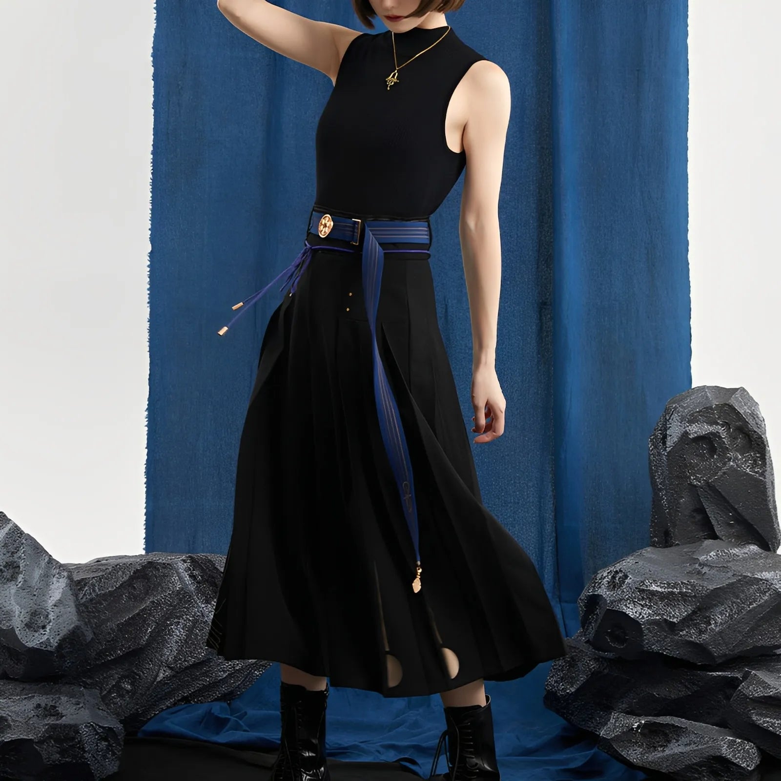 Wanderer cosplay outfit full look wide leg pants styling
