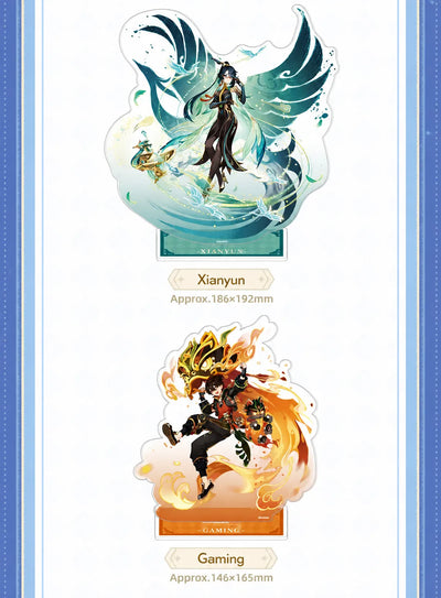 Genshin Impact acrylic stand clear material and printing detail
