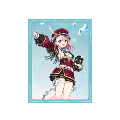 Genshin Wishing Series file folder featuring Charlotte character design