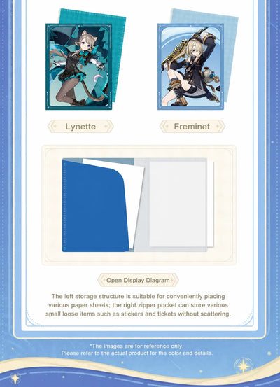 Genshin file folder real product display with character design