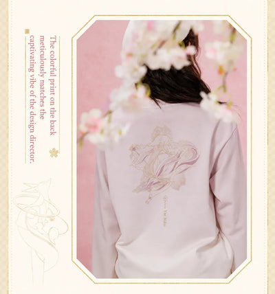 yae miko shirt gradient color fabric texture close up