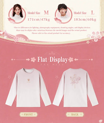 yae miko long sleeve shirt sleeve cuff and stitching detail