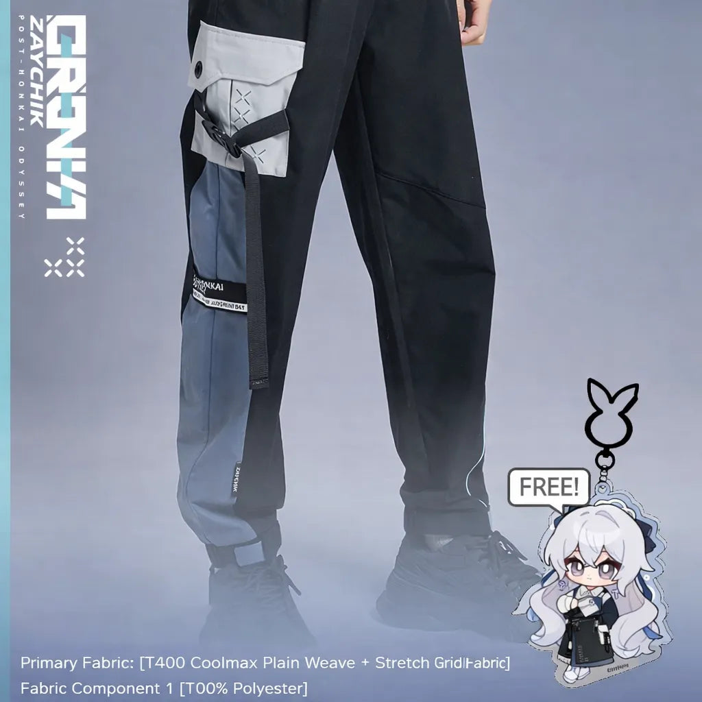 Bronya Silverwing Post-Honkai Odyssey tactical pants Honkai Impact 3 anime techwear cargo pants design