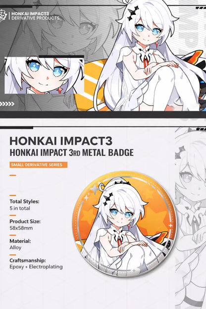 Honkai Impact 3 chibi Herrscher series tinplate badge product details size 58mm anime collectible badge