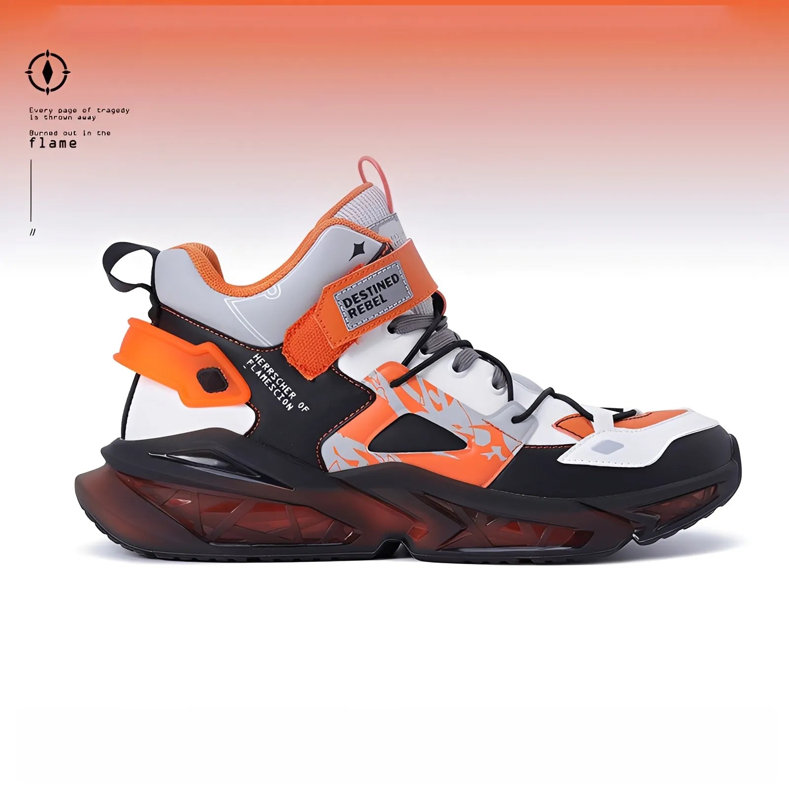 Honkai Impact 3 Flamescion Series sneakers worn display inspired by Kiana Kaslana anime streetwear footwear