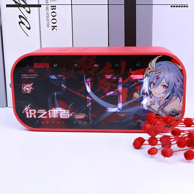 Fu Hua Herrscher of Sentience digital voice alarm clock front view LED display anime bedside gadget