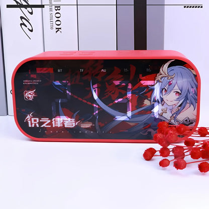 Fu Hua Herrscher of Sentience digital voice alarm clock front view LED display anime bedside gadget