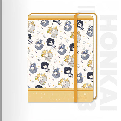 Honkai Impact 3 Good Night St Freya Series B6 notebook yellow version with chibi Honkai Impact characters