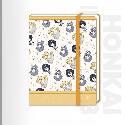 Honkai Impact 3 Good Night St Freya Series B6 notebook yellow version with chibi Honkai Impact characters