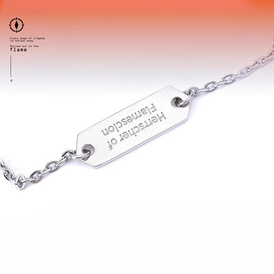 Honkai Impact 3 Herrscher of Flamescion Kiana ring necklace set angled view flame design ring pendant