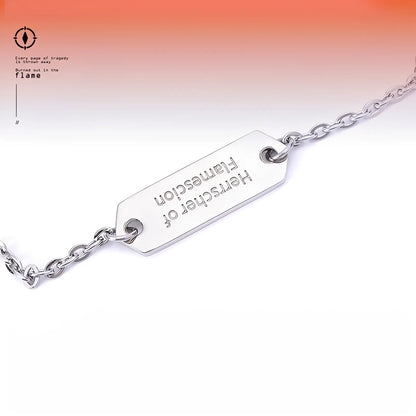 Honkai Impact 3 Herrscher of Flamescion Kiana ring necklace set angled view flame design ring pendant