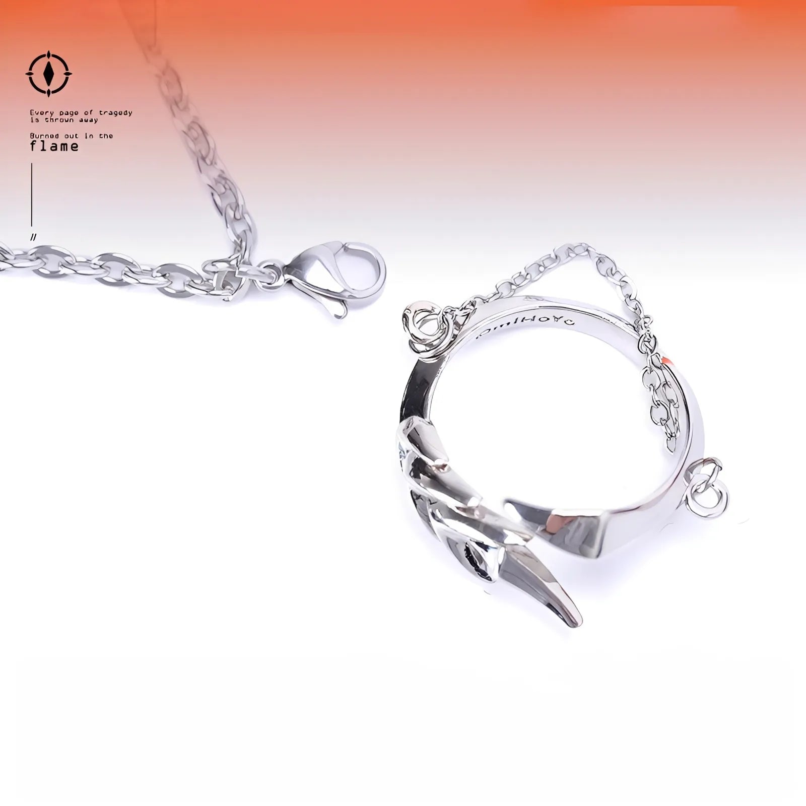 Honkai Impact 3 Herrscher of Flamescion Kiana ring necklace set front view metal pendant