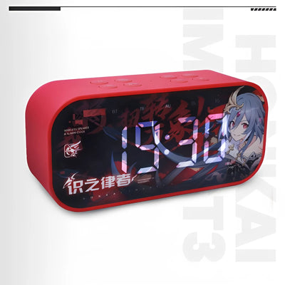 Honkai Impact 3 Herrscher of Sentience voice alarm clock featuring Fu Hua LED digital display anime collectible gadget