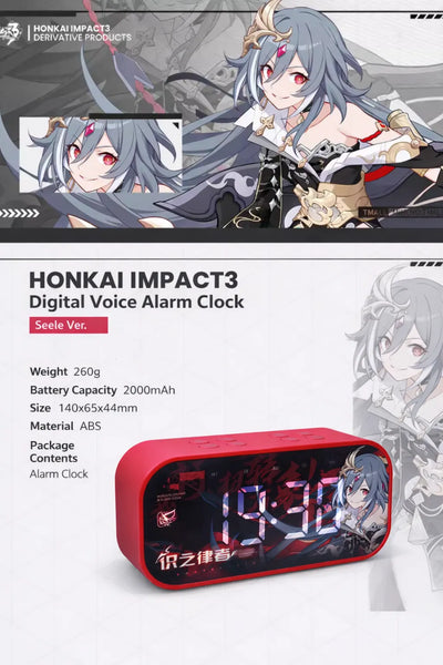 Honkai Impact 3 Herrscher of Sentience voice alarm clock specifications LED display Bluetooth speaker anime gadget