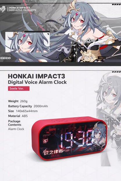 Honkai Impact 3 Herrscher of Sentience voice alarm clock specifications LED display Bluetooth speaker anime gadget