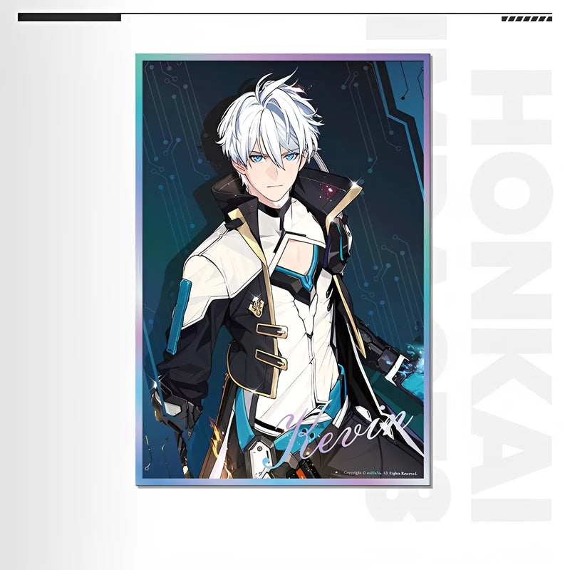 Honkai Impact 3 Kevin character art print holographic silver foil paper collectible