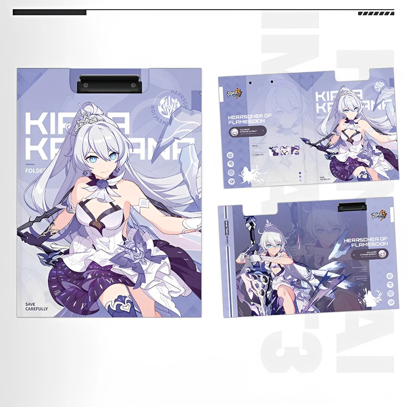 Honkai Impact 3 Kiana Rita Durandal character illustration document folder collection anime stationery