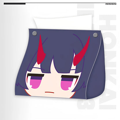 Honkai Impact 3 Raiden Mei chibi Valkyrie PU leather tissue box anime desk accessory