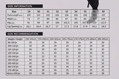 Honkai Impact 3 Seele Starchasm Nyx theme jeans size chart pants length waist hip measurements