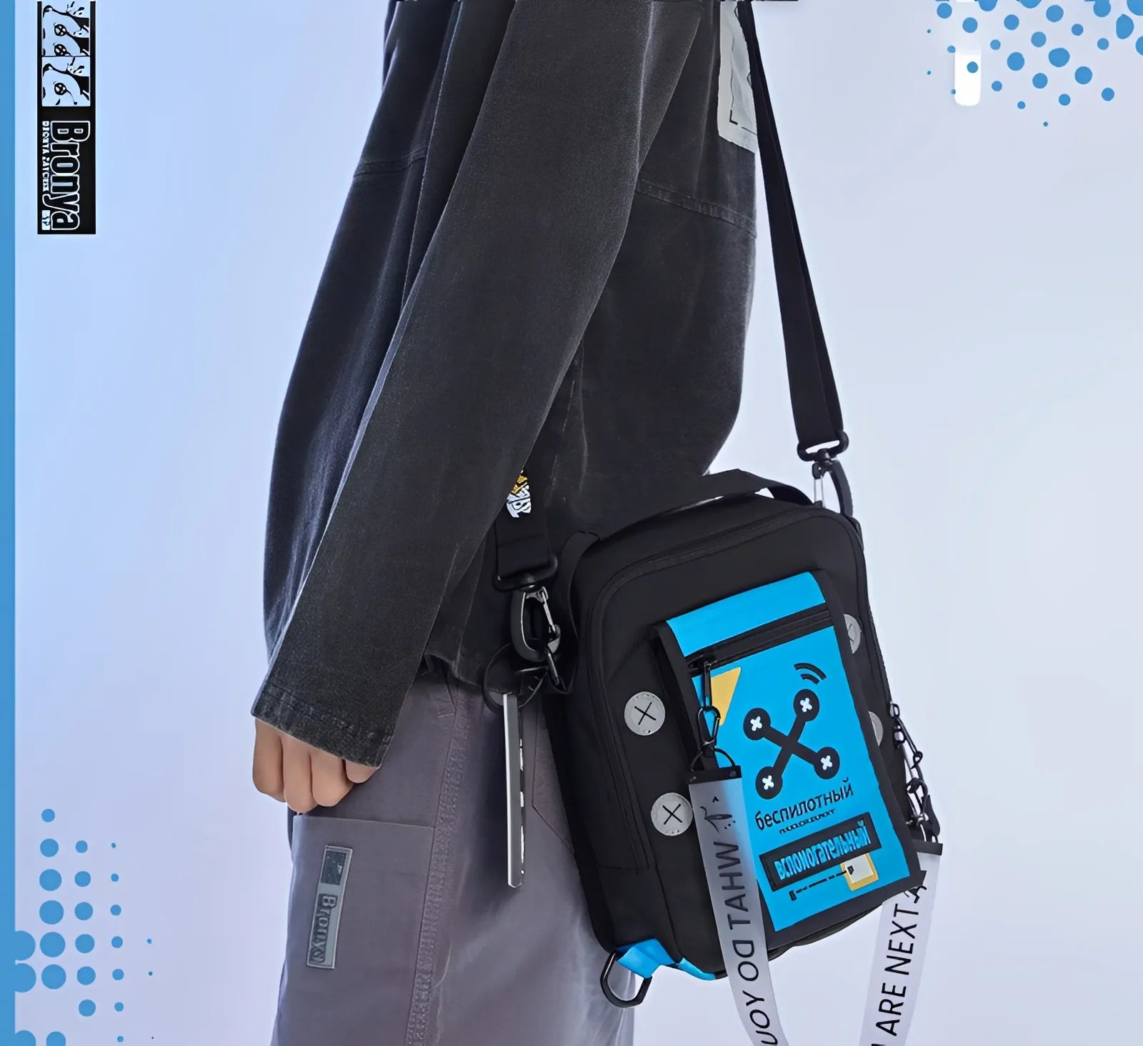 Honkai Impact 3rd Bronya Haxxor Bunny bag detail with tactical patch and card holder accessory