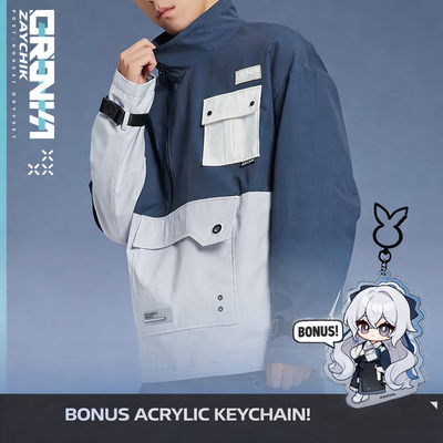 Honkai Impact 3rd Silverwing Bronya themed jacket anime apparel featuring Bronya Zaychik futuristic design navy and grey cosplay streetwear jacket