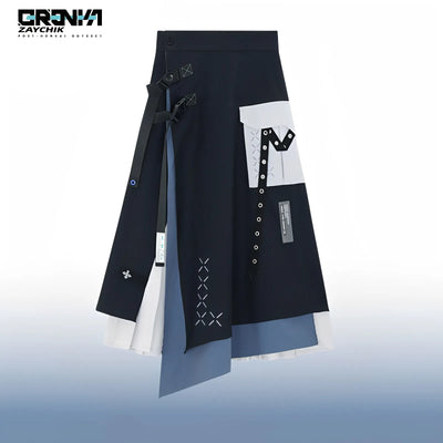Bronya Silverwing Rebirth long skirt tactical buckle design Honkai Impact 3rd themed apparel detail