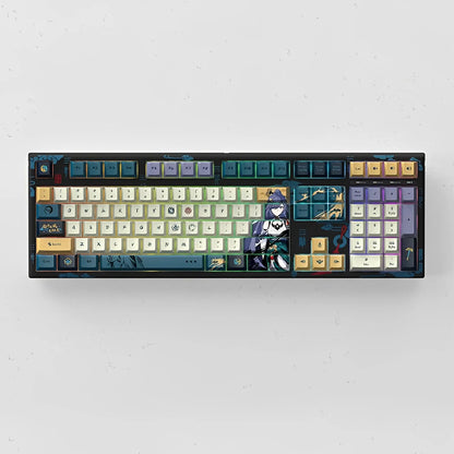 Cloud Ink Heart themed mechanical keyboard inspired by Fu Hua from Honkai Impact 3rd