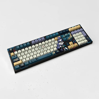 Full layout Honkai Impact 3rd Fu Hua Cloud Ink Heart mechanical keyboard with themed keycaps