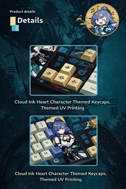 Character keycap featuring Fu Hua from Honkai Impact 3rd mechanical keyboard