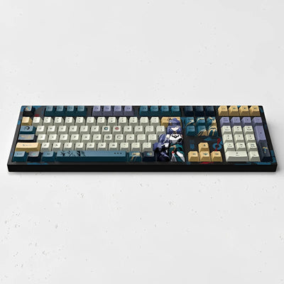 Honkai Impact 3rd Fu Hua themed mechanical keyboard with RGB backlighting and Kailh BOX switches