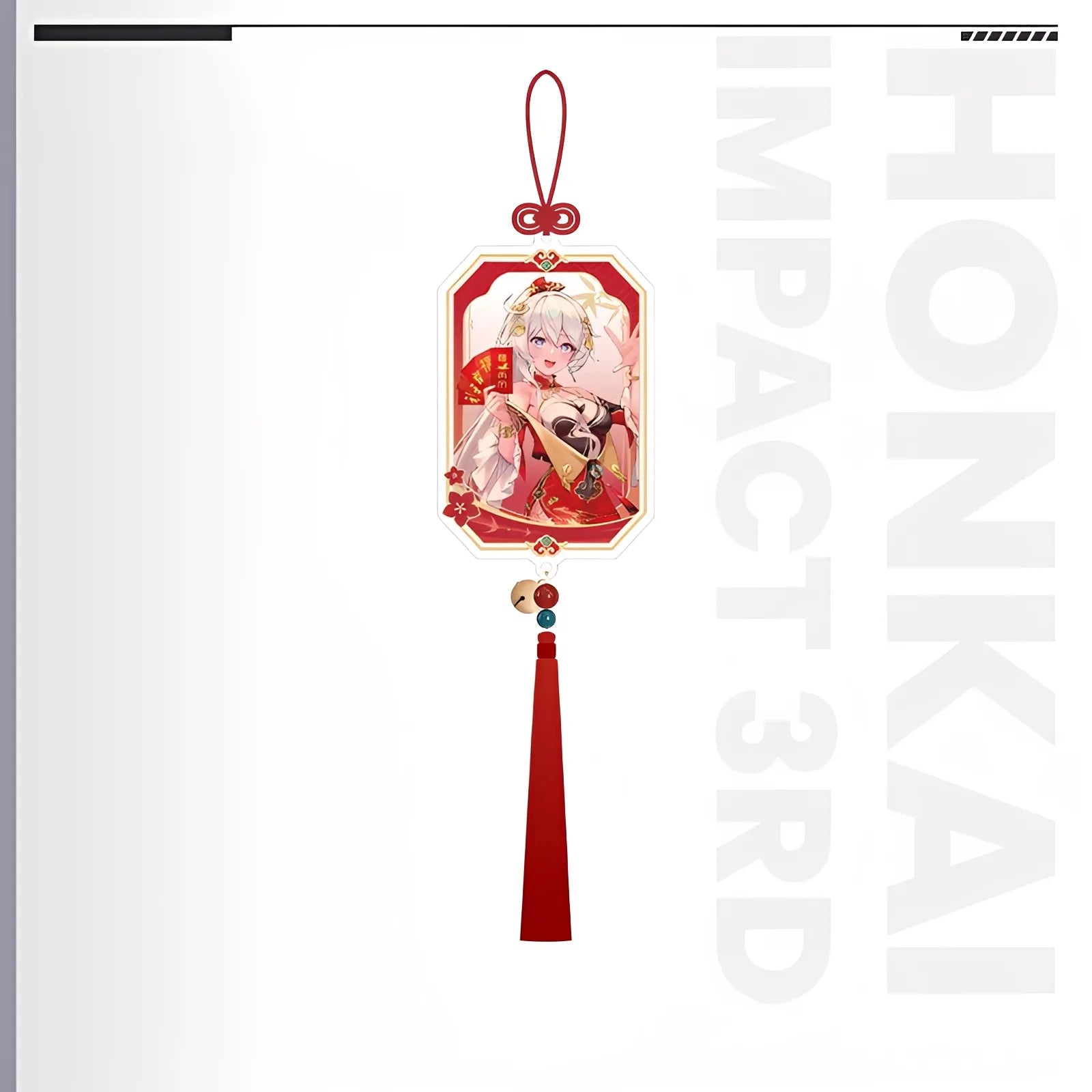Official Honkai Impact 3rd Kiana acrylic charm with double-sided print and tassel